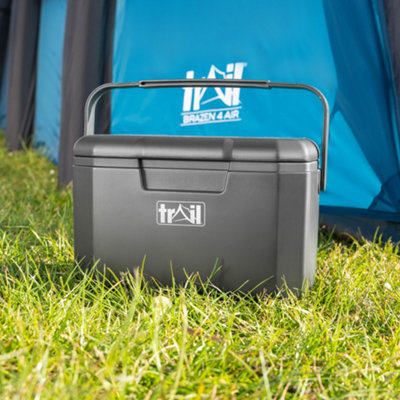 Trail Small Cool Box 5L Insulated Hard Cooler Hot Cold Food Drink Picnic Lunch Camping - Dark Grey
