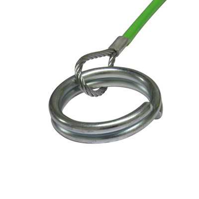 Trailer Break Away Safety Cable Hook & Ring PVC Coated (Green Towing Brake Wire Caravan Coupling) - 5