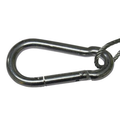 Trailer Break Away Safety Cable Hook & Ring PVC Coated (Green Towing Brake Wire Caravan Coupling) - 7