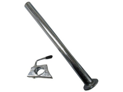 Trailer Prop Stand Drop Tube & Clamp 48MM x 600MM (Caravan Support Leg Steady Bar)