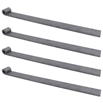 Trailer Tailgate Strap Hinge Self Colour 12.5mm Pin Weld On 460mm Long 4pc