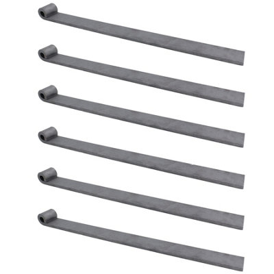 Trailer Tailgate Strap Hinge Self Colour 12.5mm Pin Weld On 460mm Long 6pc