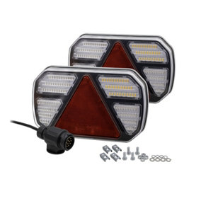 TrailerTek LED Rear Combination Lamp Pair 12-24v 13-Pin Plug