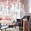 Trailing Cherry Blossom Mural in Pink and White (350cm x 240cm)