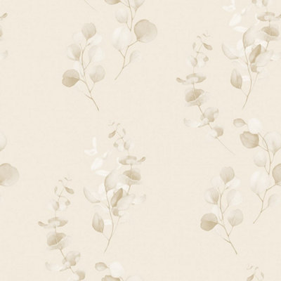 Trailing Eucalyptus Wallpaper In Sandstone