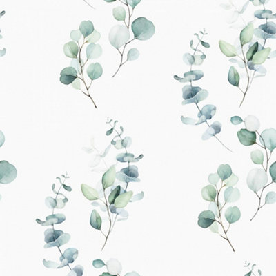 Trailing Eucalyptus Wallpaper In Soft Greens