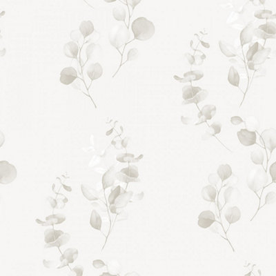 Trailing Eucalyptus Wallpaper In Soft Greys