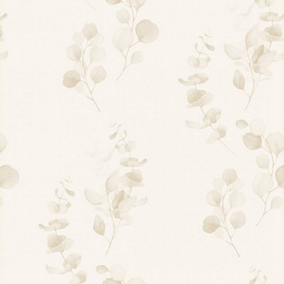 Trailing Eucalyptus Wallpaper In Warm Neutrals