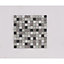 Tramonti Silver Square Glitter 300mm x 300mm Glass & Metal Mosaic Tile Sheet (Coverage of 0.09m2 Per Sheet)