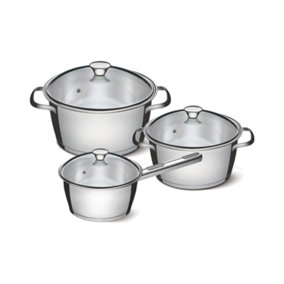 Tramontina 3 Pcs. Stainless Steel Cookware Set