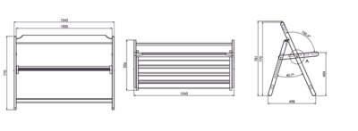 TRAMONTINA FOLDING GARDEN BENCH - 7
