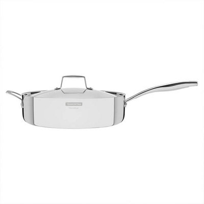 Tramontina Solar Stainless Steel Frying Pan Triple Bottom with Lid and Handle 24 cm 3.3 L 62500240