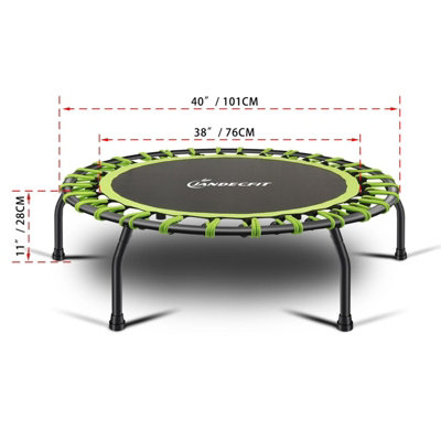 Trampoline Bungee Fitness Jumper 40" Rebounder Bouncer Exercise Silent Green