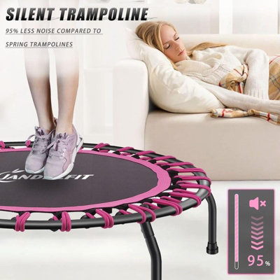 Trampoline Bungee Fitness Jumper 40" Rebounder Bouncer Exercise Silent Pink - 8