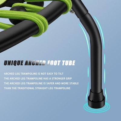 Trampoline Bungee Jumper 40" Round Rebounder Green With Adjustable Handle Bar - 6