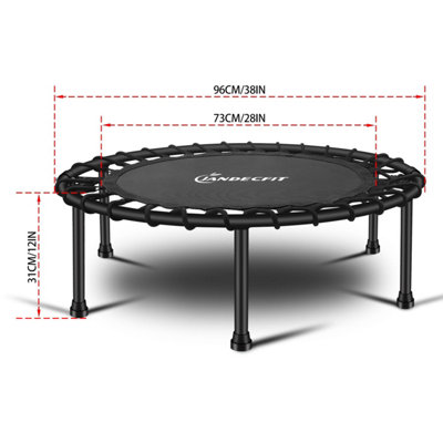 Trampoline Bungee Style Fitness Jumper 38" Rebounder Bouncer Exercise Silent