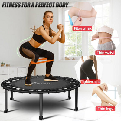 Trampoline Bungee Style Fitness Jumper 38" Rebounder Bouncer Exercise Silent - 6