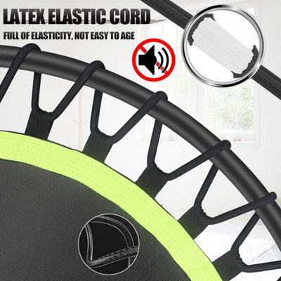 Trampoline Bungee Style Jumper 38" Rebounder Bouncer Exercise Silent Black Green - 3