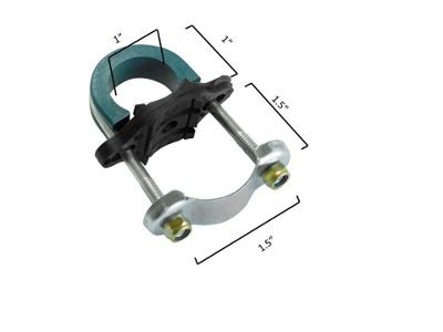 Trampoline Enclosure Pole Clamps / Brackets / U-Bolts for Poles up to 1" & Legs up to 1.5" Diameter - Set of 16