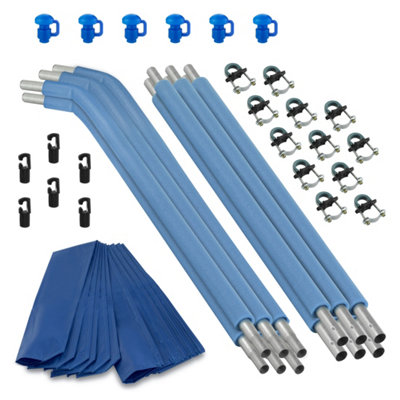 Trampoline Replacement Enclosure Poles & Hardware for Top Ring System ...