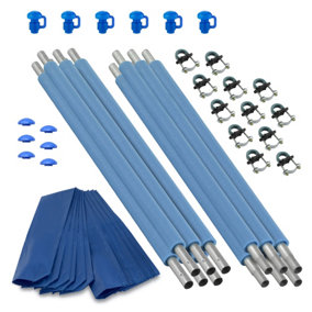 Trampoline Replacement Enclosure Poles & Hardware - Set of 6 Straight Poles (Net Sold Separately)