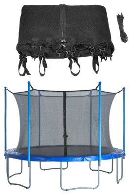 Trampoline Replacement Enclosure Safety Net, fits for 12 FT. Round Frames using 6 Poles or 3 Arches - Net Only