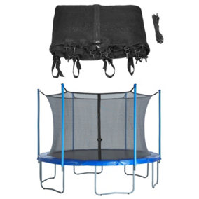Trampoline Replacement Enclosure Safety Net, fits for 12 FT. Round Frames using 6 Poles or 3 Arches - Net Only