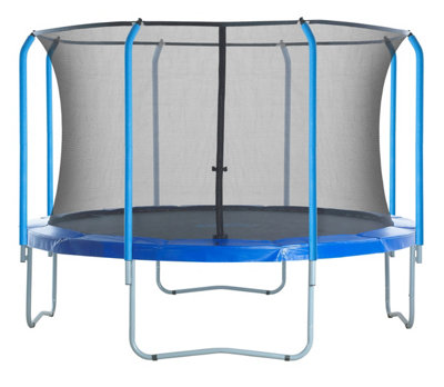 Trampoline Replacement Enclosure Safety Net for 10 ft. Round Frames using 8 Bent Poles and Top Ring Net Only DIY at B Q