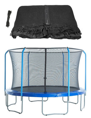 Trampoline Replacement Enclosure Safety Net for 12 ft. Round Frames using 8 Bent Poles and Top Ring - Net Only
