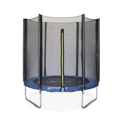 Trampoline round Diam. 180cm blue with its protection net - Cassiopée ...