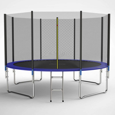 Trampoline Set 12 FT Round Outdoor Safety Net Enclosure Ladder