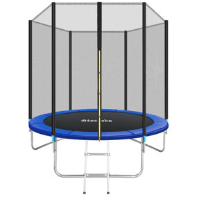 Trampoline - with safety net, including entry ladder - 244 cm
