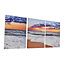 Tranquil Beach Sunset Triptych Canvas Prints Set