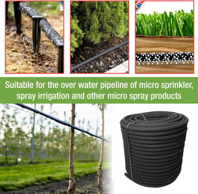 Transform Your Plant Watering 100m Aqua Drop Soaker Hose Drip Pipe-Premium Recycled Rubber LowWater Usage and Efficient Irrigation - 6