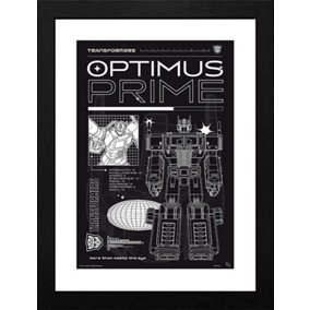 Transformers Optimus Prime Schematic 30 x 40cm Framed Collector Print