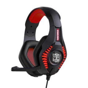 Transformers Pro G5 Logo Gaming Headphones Black/Red (One Size)