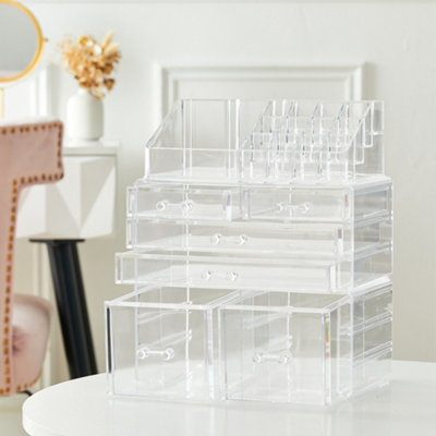 Make-up-Organizer Aus Acryl – Transparent, 12 Fächer, 17x6x4 Cm