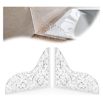Transparent Acrylic Self Adhesive Shower Splash Guards Anti Splash ...