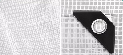 TRANSPARENT CLEAR Tarpaulin EXTRA Heavy Duty 350GSM Sheet Waterproof Cover Tarp 2m x 3m - 6