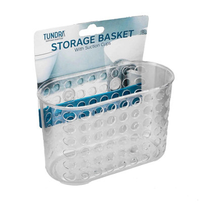 Transparent Plastic Suction Basket x 2Pack