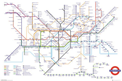 Transport For London Underground Map 61 x 91.5cm Maxi Poster | DIY at B&Q