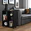 TRASCO 2 Multi-Function Bookcase and Coffee Table on Wheels in Black Matte - 200mm x 650mm x 600mm