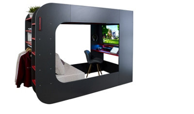 Trasman Loftpod2 Gaming Bed - Grey