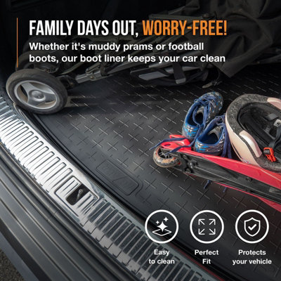 TRAVALL All Weather Floor Mats For VW Golf (2003-2012) Premium Black