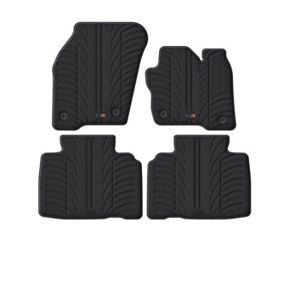 TRAVALL Ford Edge (2015-2019) Rubber Car Mats Waterproof Raised Edge ...