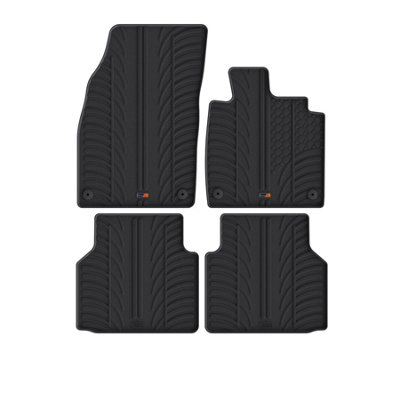 TRAVALL Premium Rubber Car Mats for Audi Q4 E-Tron / Q4 Sportback E-Tron (2021-) (4Pcs+Fix) Trm1234R