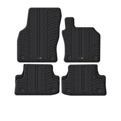 TRAVALL Premium Rubber Car Mats for Audi S3 (2012-2020) (4Pcs+Fixi)