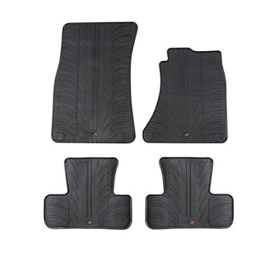 TRAVALL Premium Rubber Car Mats for Audi Sq5 (12-17) (4Pcs+Fix)