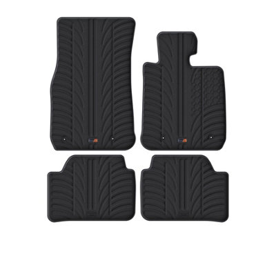 TRAVALL Premium Rubber Car Mats for BMW 1 Series 3Dr (12-19) 5Dr (11-19)(4Pcs+Fix) Trm1020R