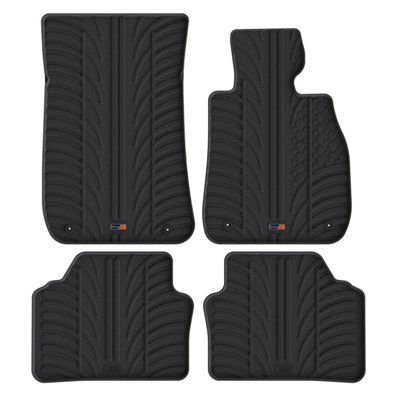 TRAVALL Premium Rubber Car Mats for BMW 3 Series (05-12) M3 (07-11)(4P+Fx) Trm1151R